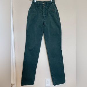 Vintage Women Rockies High Waisted Green Jeans
